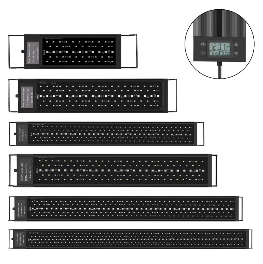 waterproof rgb freshwater saltwater full spectrum light grow marine fish tank coral reef plant clip mini led aquarium lighting