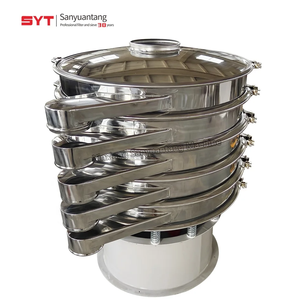 Stainless steel rotary vibration flour sifter screen/food grade vibrating shaker