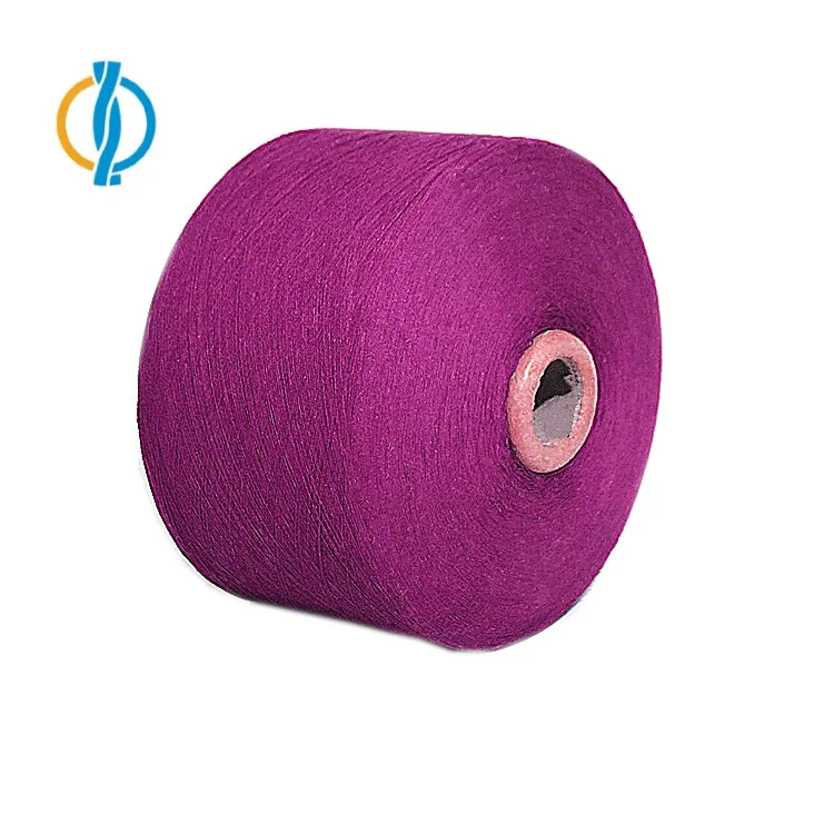 20s/1 18s/1 purple color yarn cotton 30 polyester 70 blended recycled yarn open end for circular knitting machine
