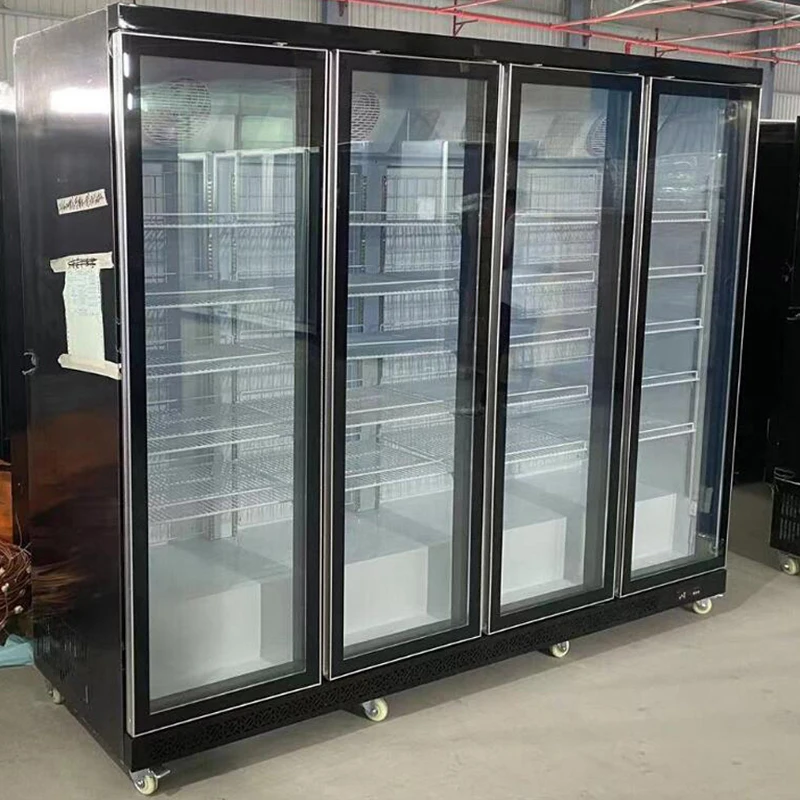 -18/24 standing-up vertical display deep chest freezer with colorful LED