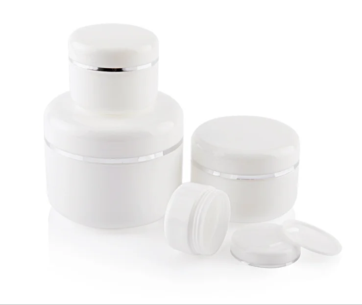 luxury cosmetic white 10g 20g 30g 50g 100g 150g 200g 250g 500g PP plastic cream jar for skin care cream
