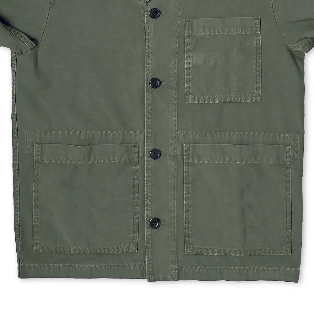 Custom Work Chore Jackets Men 100 Cotton 3 Front Pockets Button Closure Wholesale