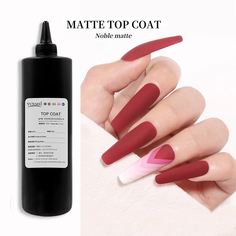 Nail Salon Professional MATTE Frozen Top Coat Nail Polish Uv Gel Nail Polish Gel Supplier  For LED Lamp