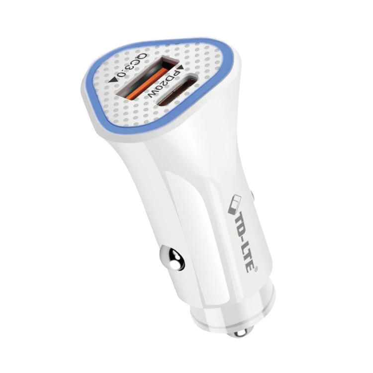 2021 original quality electric 2 usb ports 20w pd qc3.0 18w car mobile phone charger station car charger adapter smart