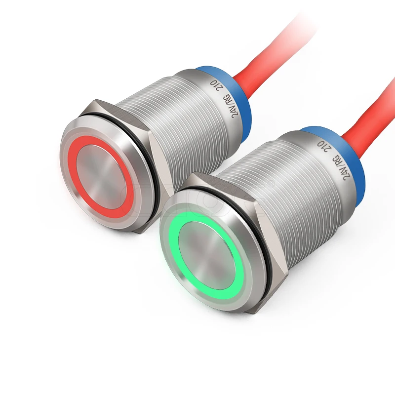 2022 new product metal waterproof reset and Latching 22mm touch button capacitive led touch switch 12V