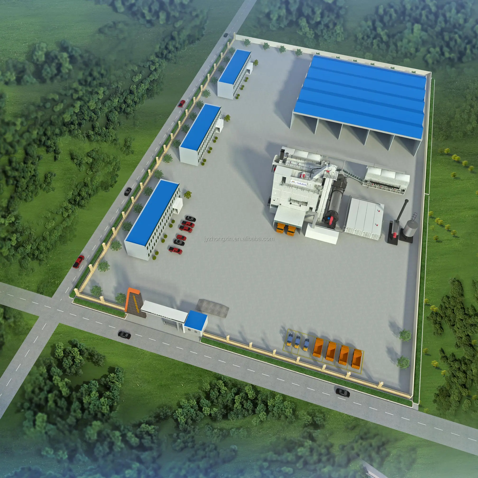 Контейнерная асфальтосмесительных установок 240 т/ч типа партии, завод горячего смешивания