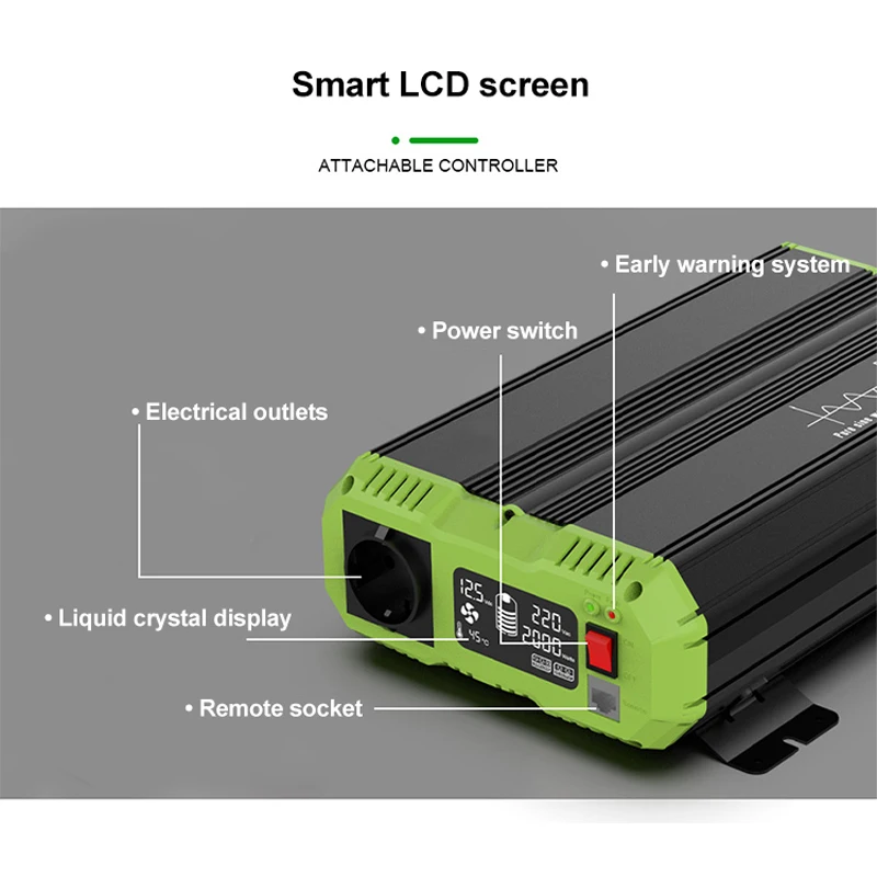 Hot New Factory Price 1200W Universal Solar Inverter 12V 24V 48V to 220V Car Truck Vehicle Tools