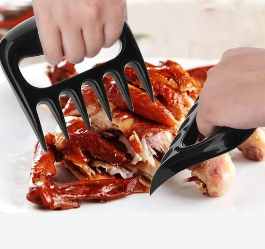 Amazon Hot Sale 4.5 Inch Black Easy Clean Heat Resistant Super Sharp  Plastic Meat Shredder Claws For Pulling Pork And Chicken
