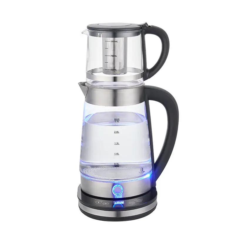 2 in 1 Factory price double Kettle Tea coffee Maker And Kettle 2L+1L Electric Kettle SCT_4004