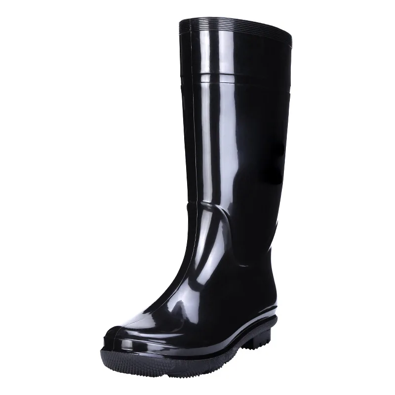 High Quality Factory Price black gumboots Waterproof Acid and Alkali Resistant Men Mining rain boots