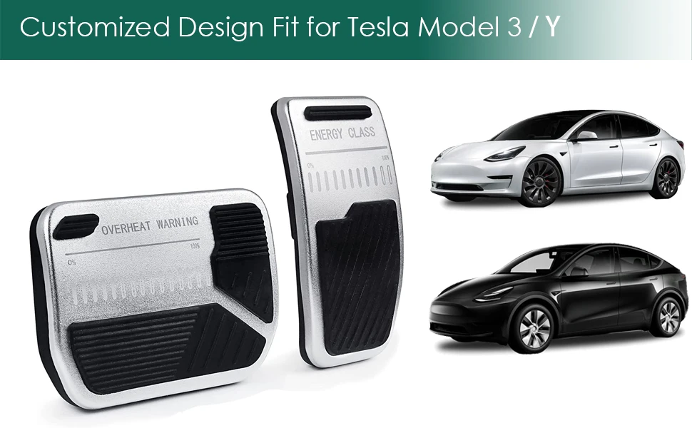 Anti-Slip Auto Foot Pedal Brake and Gas Pedal Pad Fit for Tesla Model 3 Model Y 2017-2023 Accelerator Pedal Covers