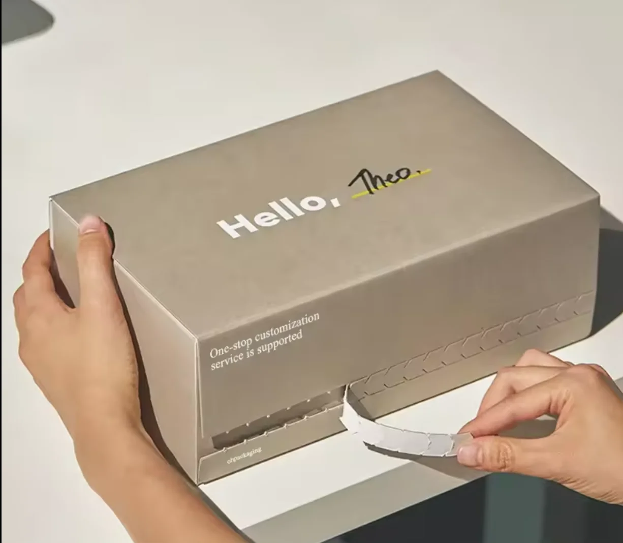 Custom Printed Self-Sealing Corrugated Cardboard paper Mailer Shipping Gift Box with Tear Strip