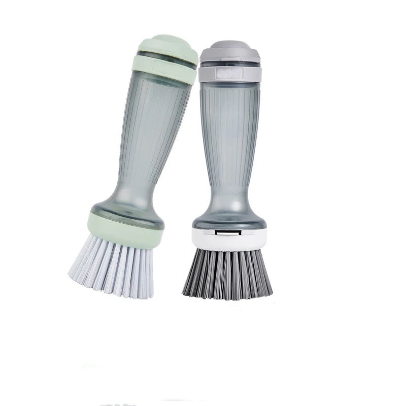 Dish brush with soap dispenser