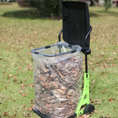 80L Large Garden-Use Leaf Cart with Wheels for outdoor lawn leaves and rubbish collection