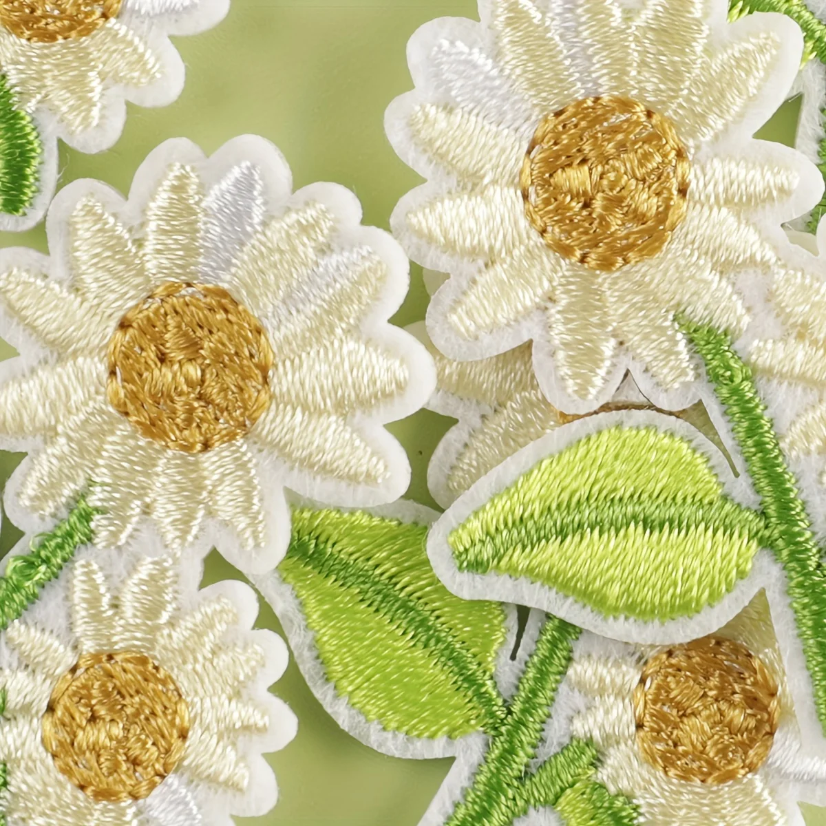ECO Wholesale Logo Embroidered Flower Bouquet Embroidery Iron On Applique Patch