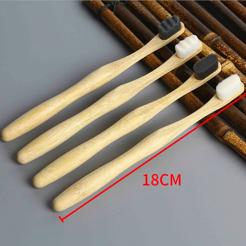 Bamboo Toothbrush Hotel Travel 100% Natural Nano Toothbrush Bamboo Soft 10000 Bristles Eco Friendly Biodegradable Toothbrushes