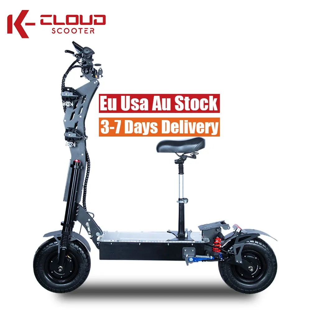 Security 3-7 Days Delivery 8000W 10000W Dual Motor 13 14 Inch Offroad 72V Electric Scooter Portable Scooters Electriques