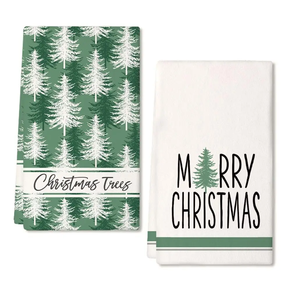 KEFEI с логотипом на заказ Рождественская декоративная олень красная цифровая печать 100% хлопчатобумажная кухонная салфетка чайное полотенце