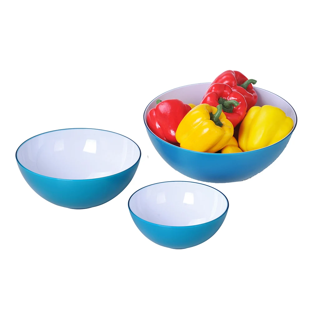 wholesale colorful dishwasher safe large recycled pet plastic prep serving bowl for cooking, baking, & food storage
