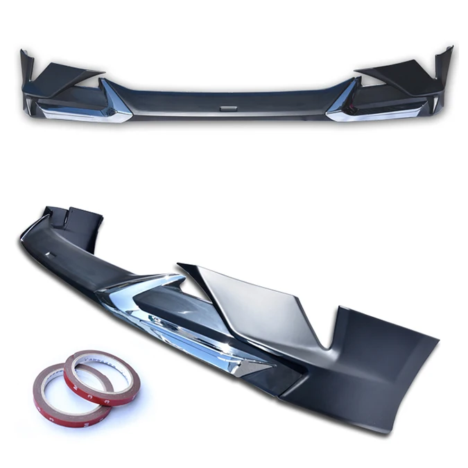 Universal front lip led spoiler to reduce vehicle driving air resistance