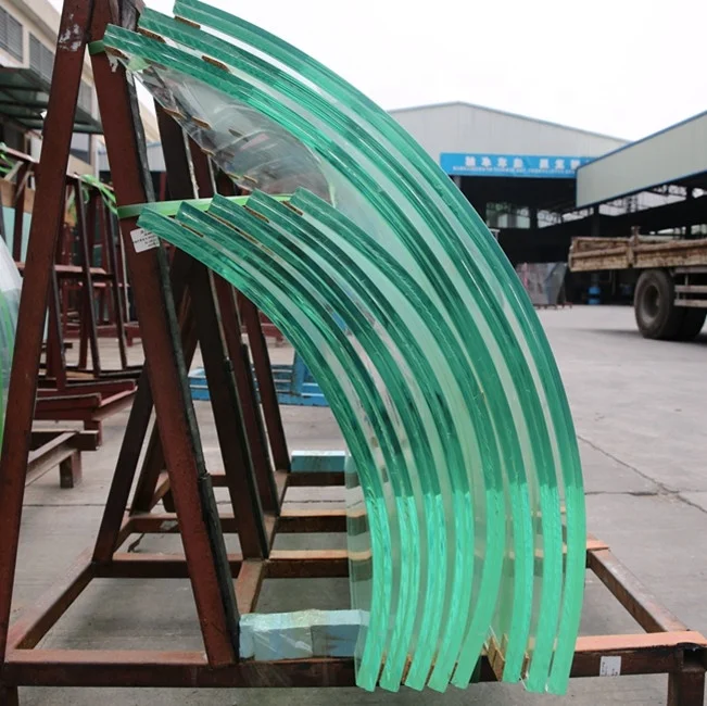 Factory customized hot selling safe bent glass  3mm-19mm toughened curved panels suppliers