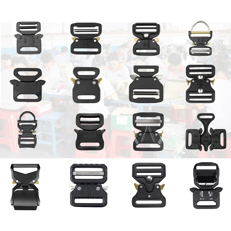 38mm metal quick release buckle for pet 1.5inch tactical dog collar and leash set metal buckle pet supplies quick release buckle