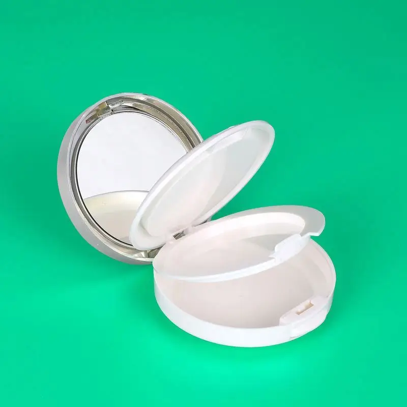 59mm Pan 8g Angel pattern Christian  Elegant pressed powder empty cosmetic powder compact case  make up case  with mirror