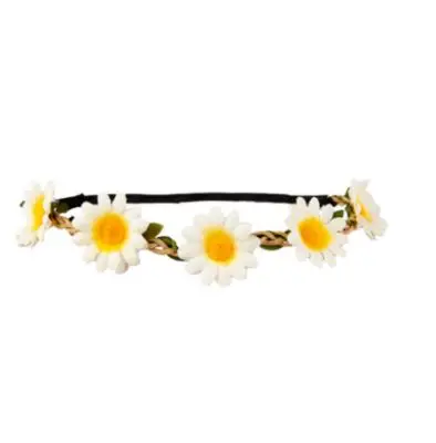 Hot Sale Flower Headband Festival Hippie Hawaiian Many Colour Fancy Dress Accessories