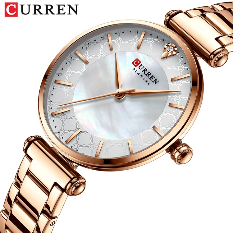 CURREN 9072 Relogio Feminino Top Brand Women Watches Waterproof Quartz Ladies Watch Stainless Steel Fashion Bracelet Wrist Watch