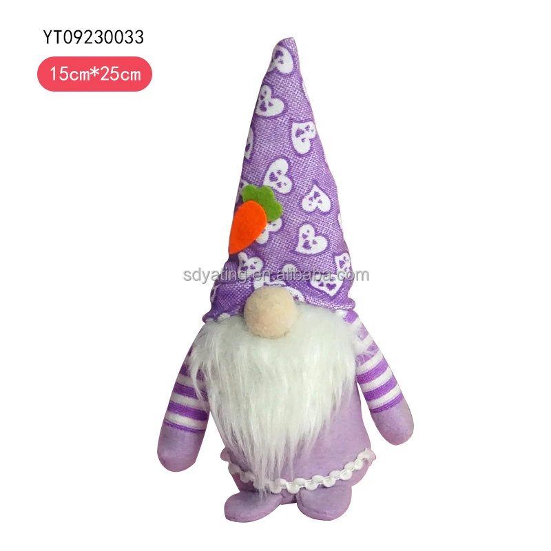 2023 new arrival Easter Plush Gnomes Easter Bunny Doll Handmade Plush Faceless Dwarf Doll