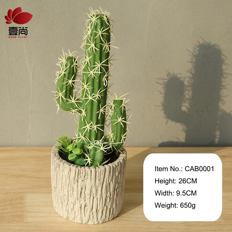 Cactus Plants Factory Direct Bonsai Cement Artificial Cactus Plants CAB0001