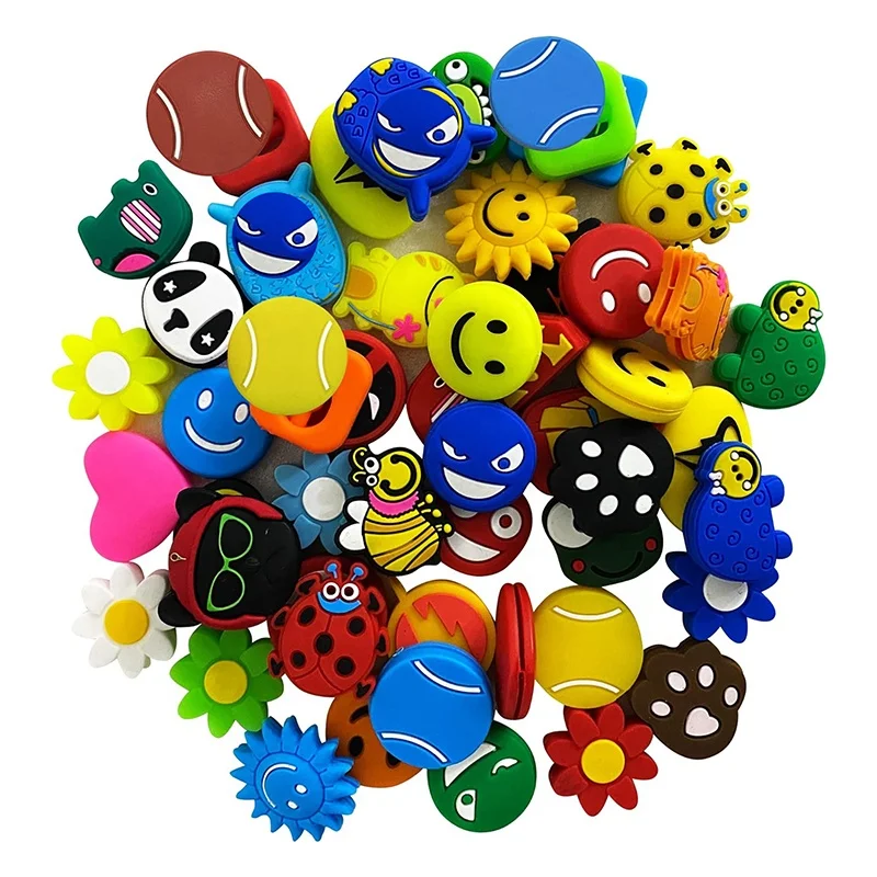 Custom Cartoon Silicone Tennis Vibration Dampeners Tennis Racket Damper with Customized Logo Unique