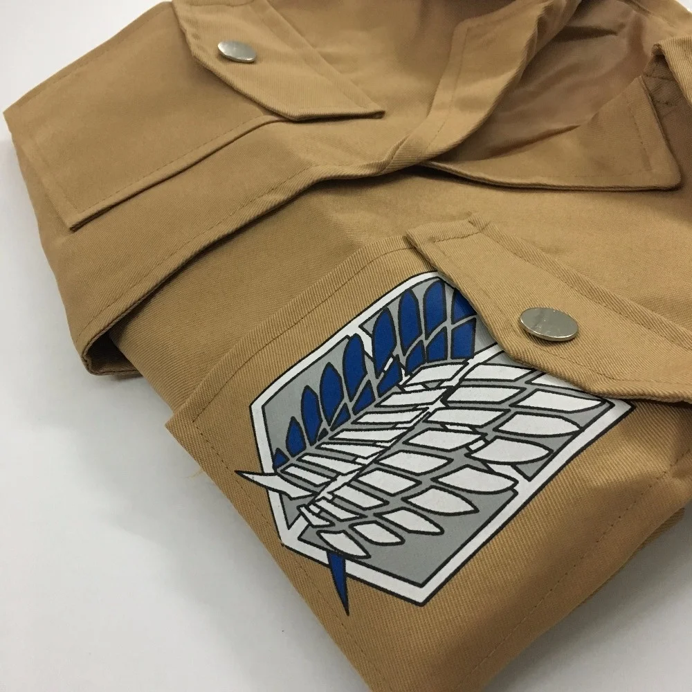 wholesale  Japanese Anime Jacket  Shingeki No Kyojin Cosplay Costume  Brown Coat Women Man Adults Attack On Titan