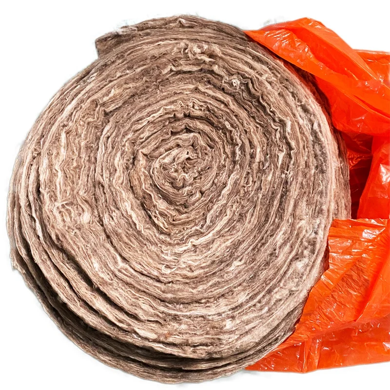 R11 eco brown chocolate no itch glass wool blanket aluminum foil kraft paper faced fiberglass roll FSK Paper foiled glass wool