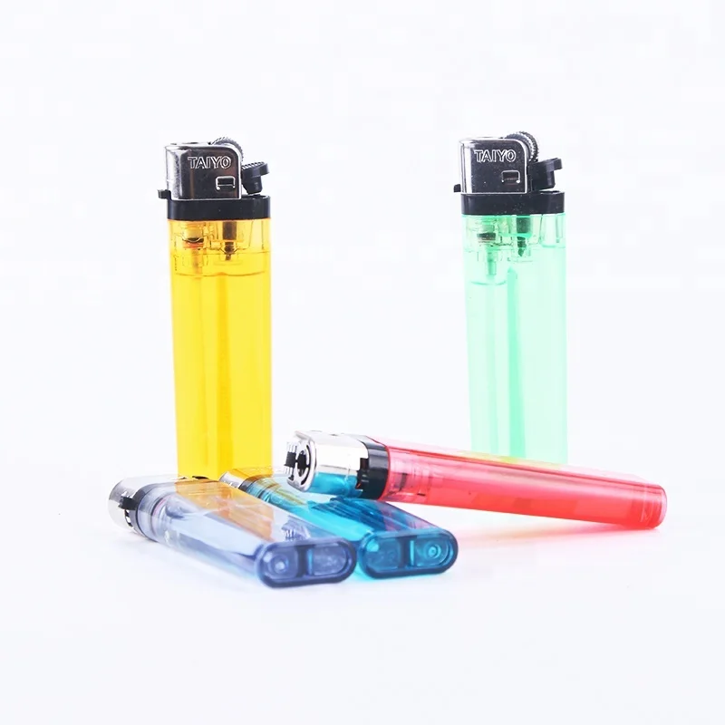 flint flame transparent disposable classic cigarette lighter