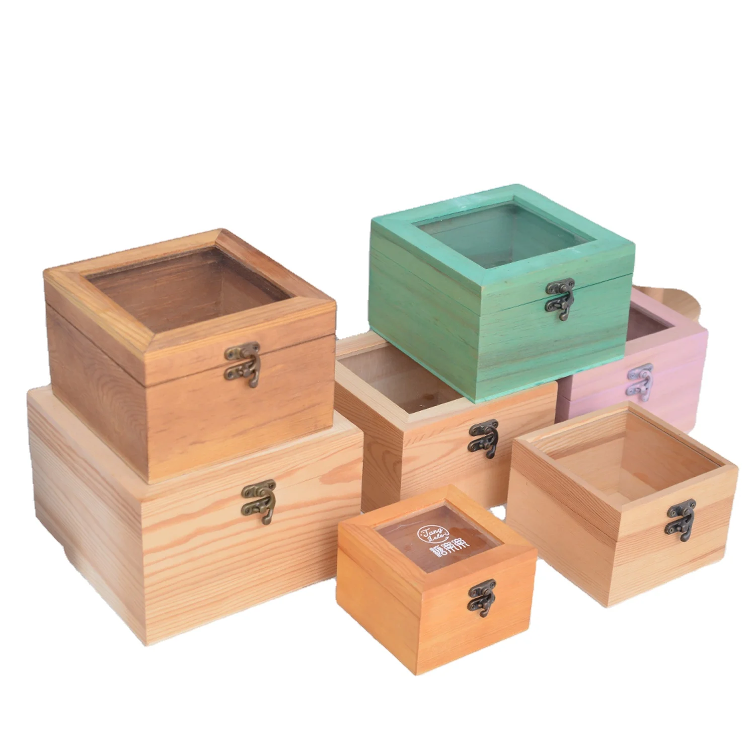 Customized Size Logo Wooden Storage Box Small Unfinished Wood Home Decoration Love Painted Solid Sign