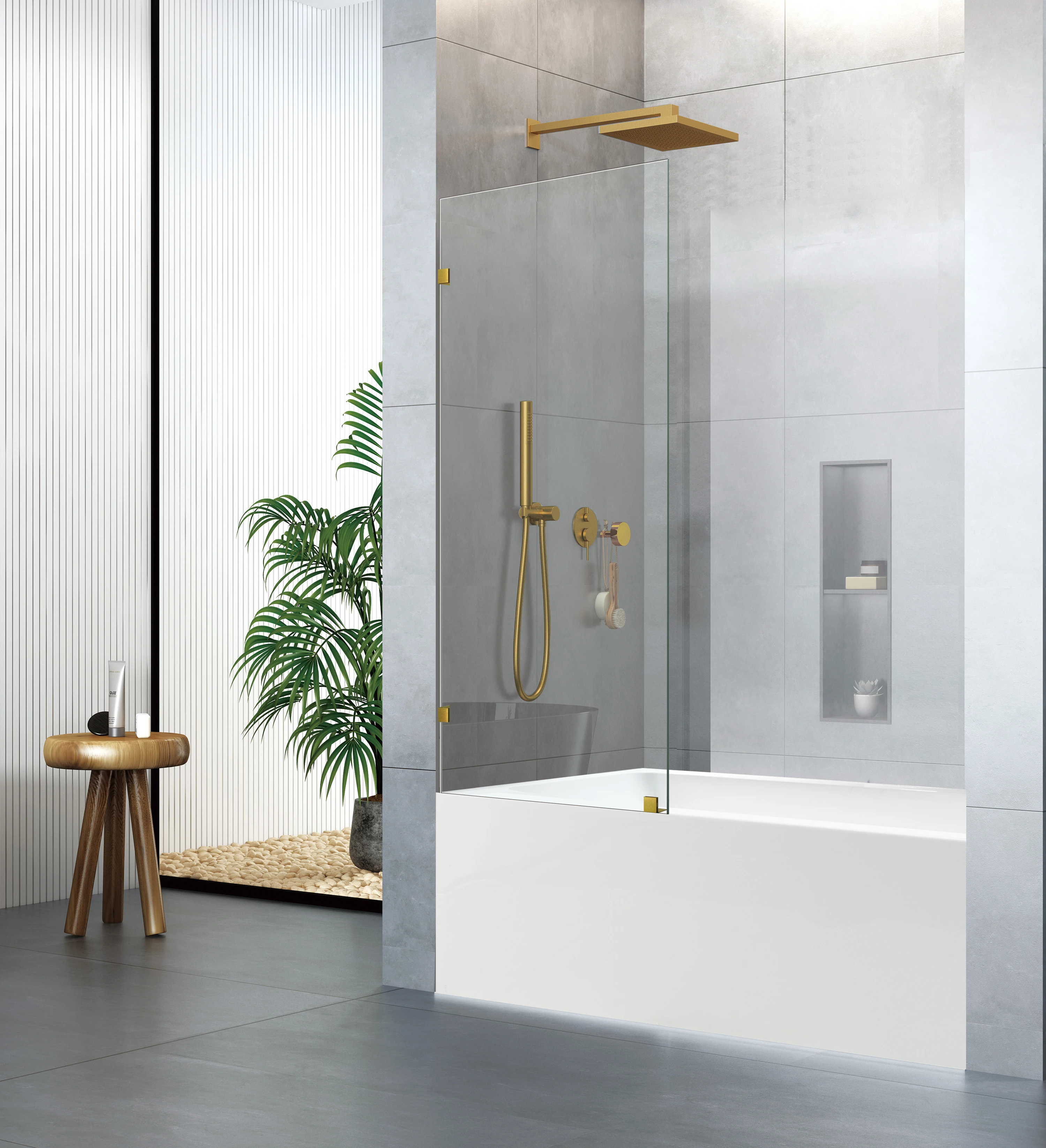 Bathtub Screen Door With Nano Easy Clean Glass