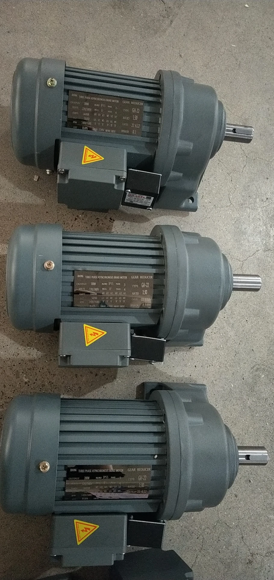 Gear motoru AC gear speed reduction motor 2hp three phase reduction ratio 20