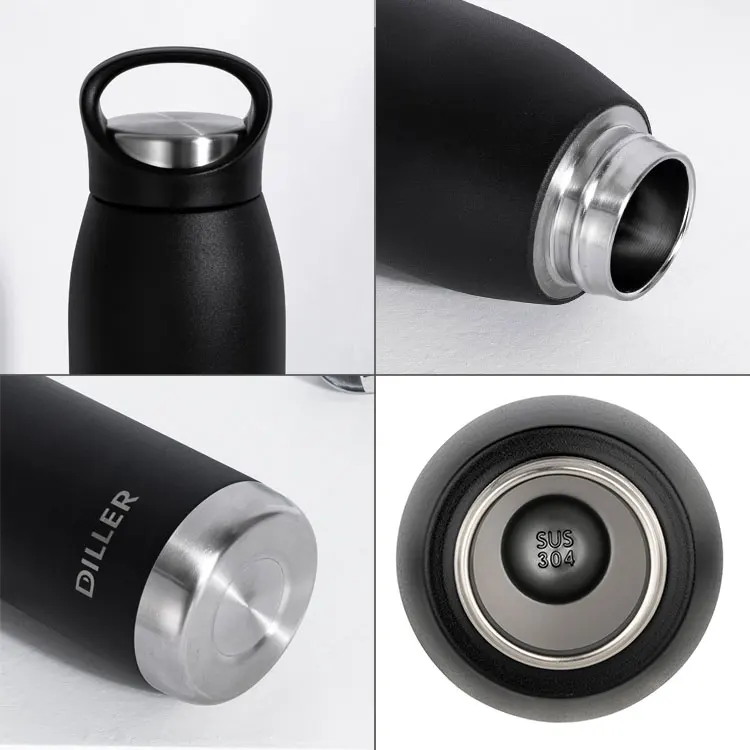 Бутылка для воды на заказ с двойными стенками из нержавеющей стали металлические термо вакуумная фляга