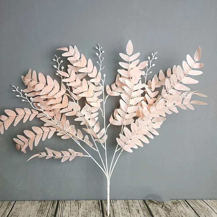 5 forks Artificial wedding flowers simulate locust tree leaves  The plant wall is decorated with flowers