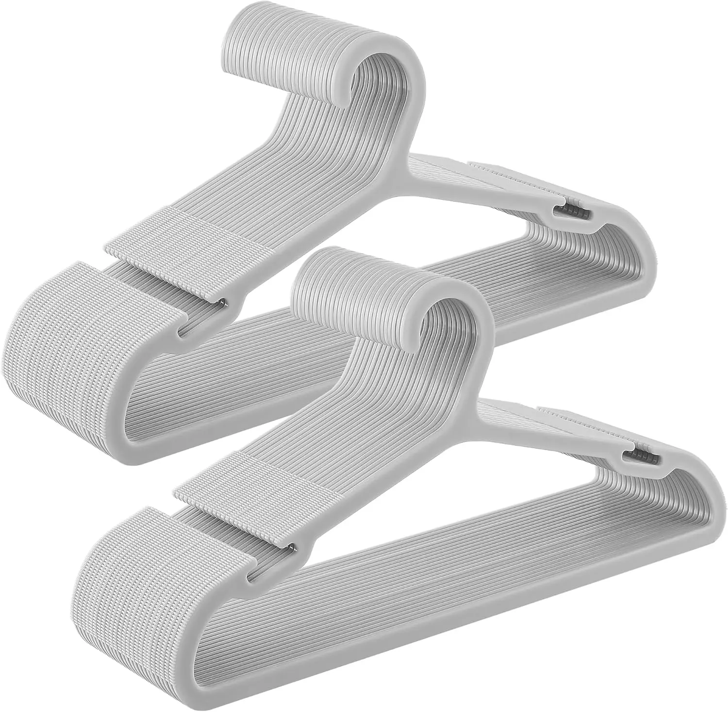 Gray Wholesale Hangers 50pk  High Quality PP Clothes Hanger Laundry Plastic Hangers