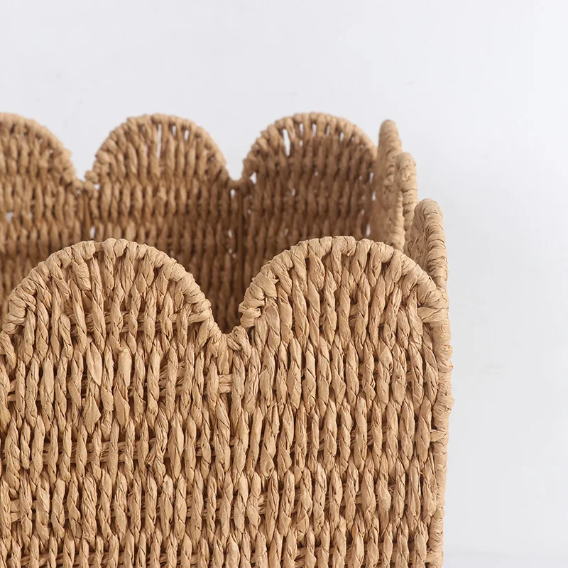 New Arrival Hand-Woven Paper Rope Foldable Storage Basket Multifunctional for Living Room Home Storage