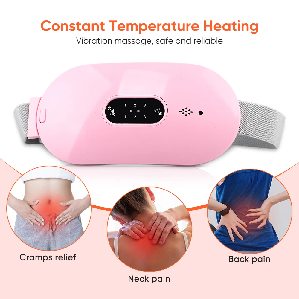 Menstrual Heating Pad Women,Period Pain Relief Machine,Cramp Period Care Waist Massager