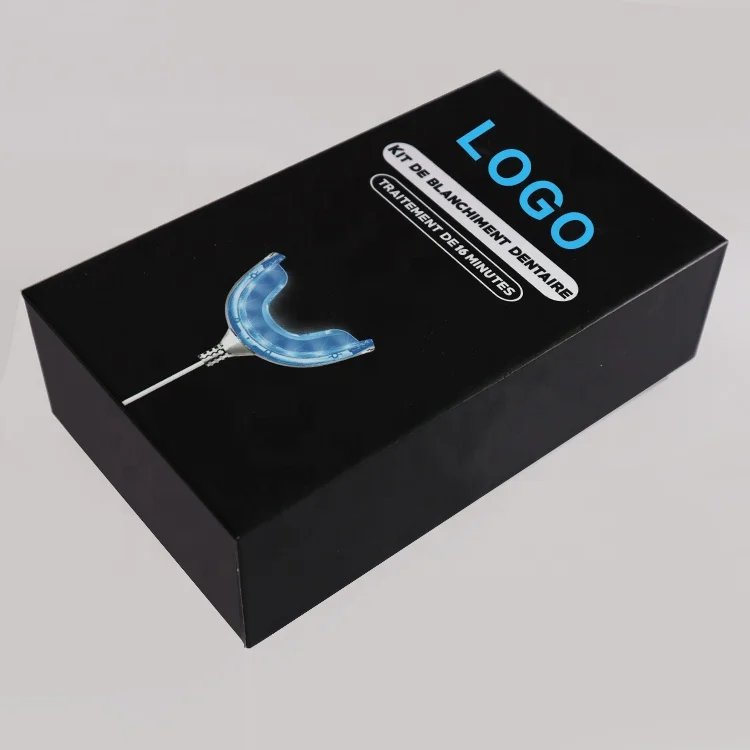 High End Black Cardboard Paper UV Embossing Cosmetic Pharmaceutical Packaging Box