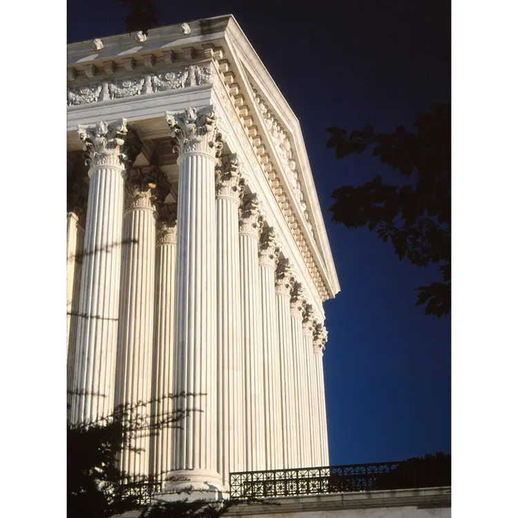 Large Size Outdoor Classical Natural Stone Roman Round Marble Column Pillar For Wholesale