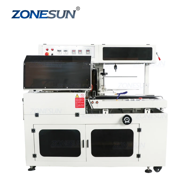 ZONESUN ZS-L450 Full Automatic Pneumatic L-type Shrink Film Polythene Sealing And Cutting Wrapping Packaging  Machine