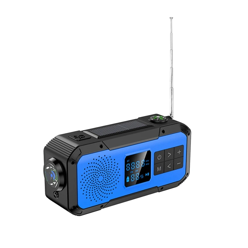 Emergency weather radio Receiver multi speaker solar am fm Radio With 5000Mah Power Bank