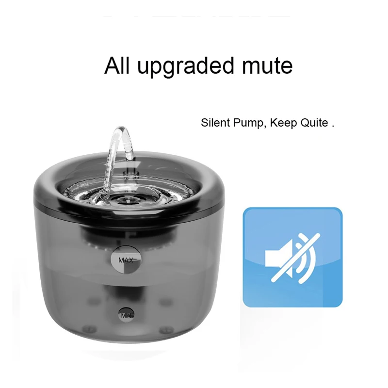 1.6L Cat Water Fountain Filter Automatic Sensor Drinker For Cats Feeder Pet Water Dispenser Auto Drinking Fountain For Cats