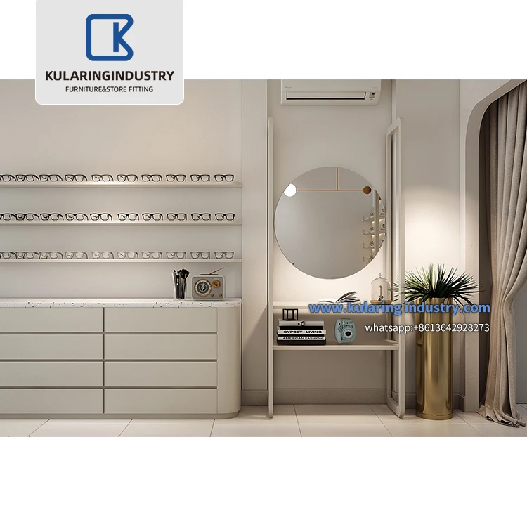 Commercial Retail Optical Eyewear Store Display Cabinets Furniture 3D Max Showroom Optical Shop Interior Design