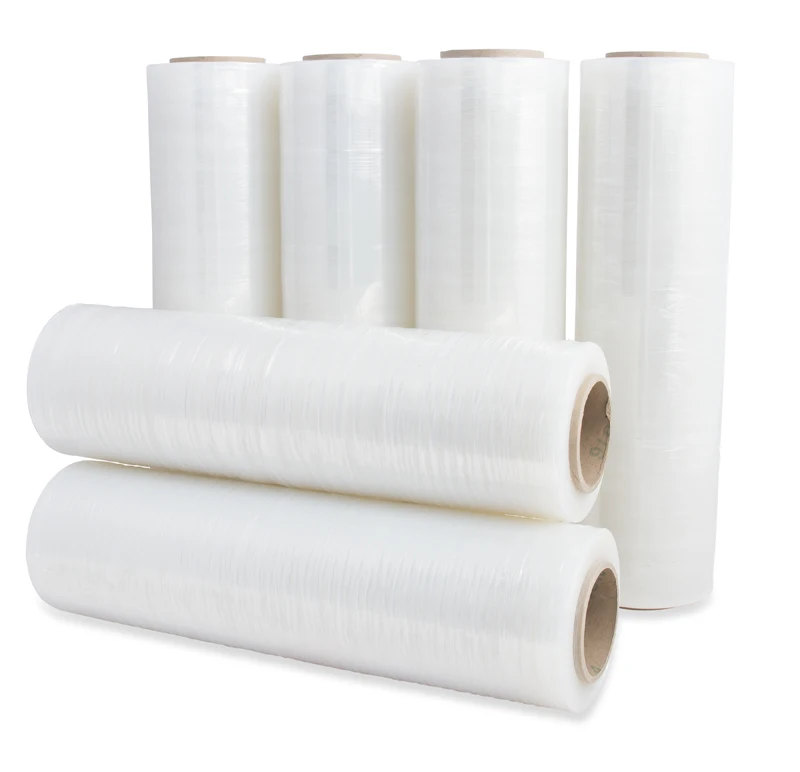 China Manufacturer Customize Biodegradable Hand Stretch Film  LDPE Stretch Film Jumbo Roll